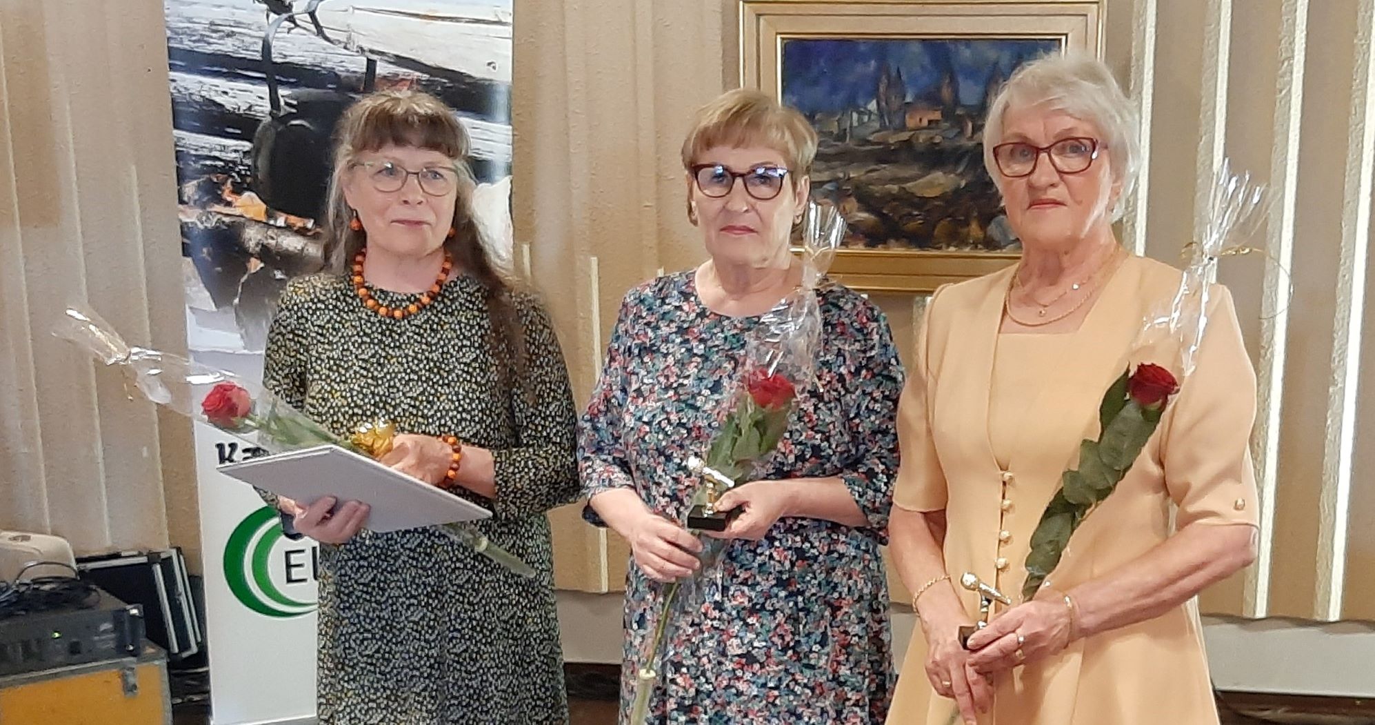 Naisten sarjan yli 70 v. voittajat vasemmalta Ritva Leinonen, Esteri Uhlbäck ja Kerttu Isopoussu