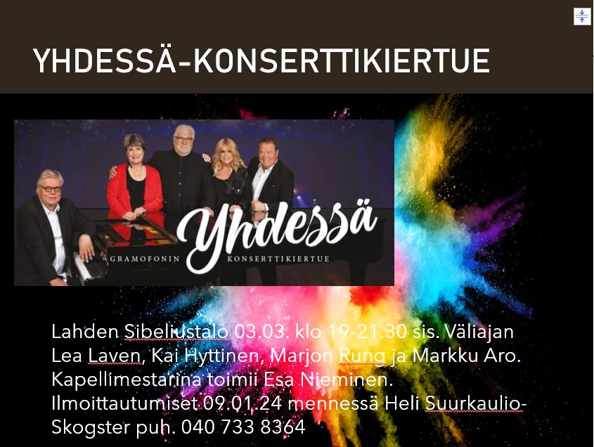 Yhdessä Konsertti | Eläkeliitto