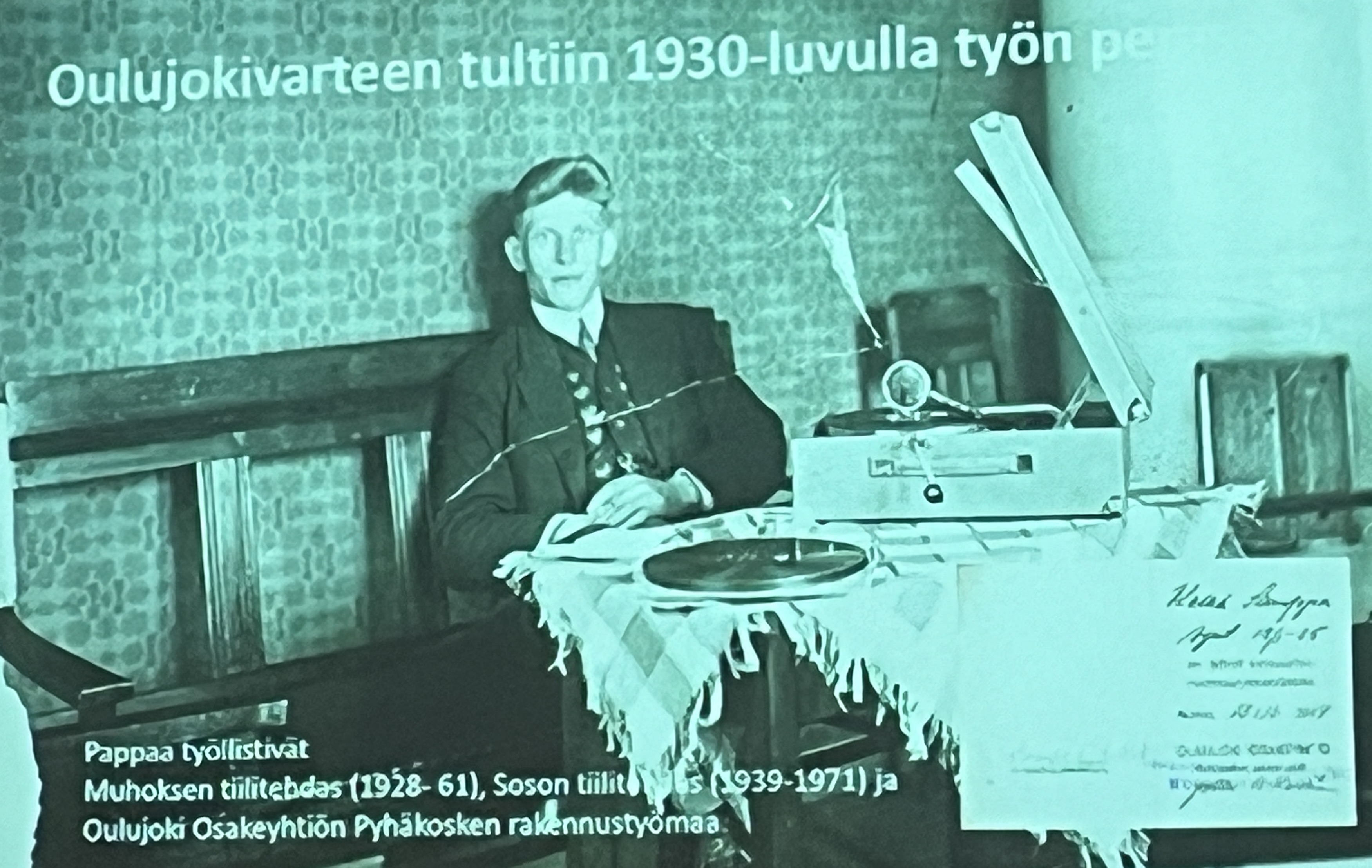 Oulujokivarteen tultiin 1930 luvulla työn perässä