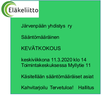 Kutsu kevätkokoukseen