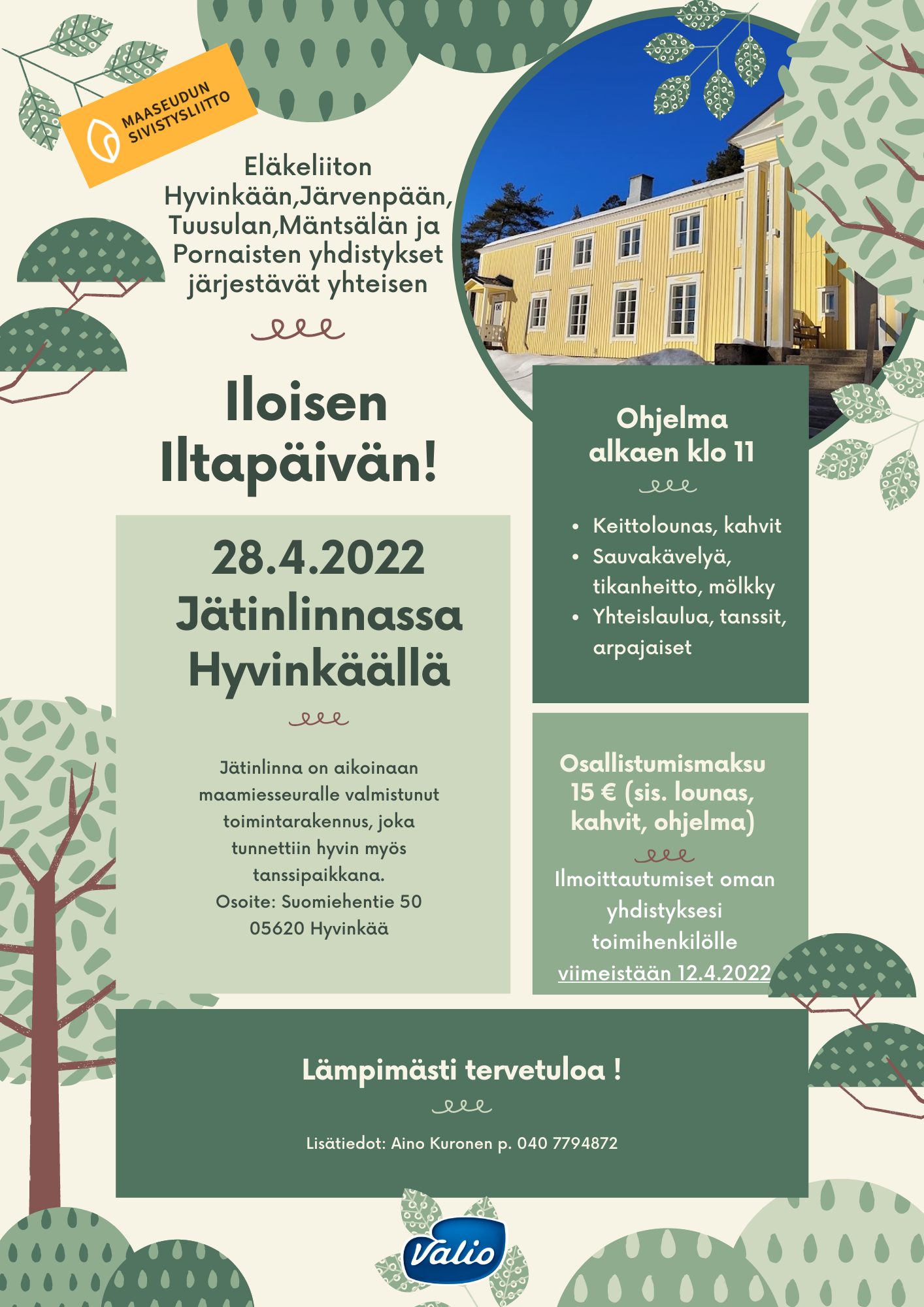 Iloinen iltapäivä Hyvinkään Jätinlinnassa  | Eläkeliitto