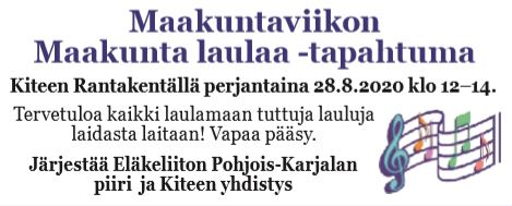 Ilmoitus laulutapahtumasta