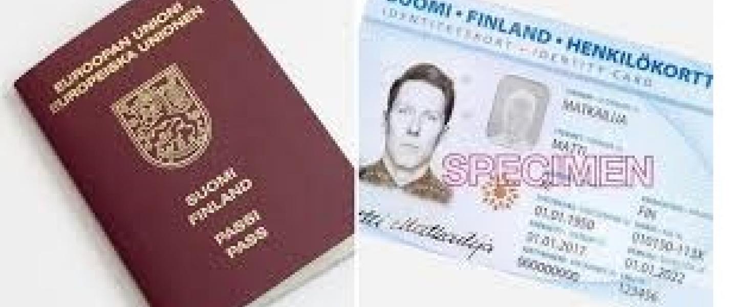 Kuva passista ja henkilökortista