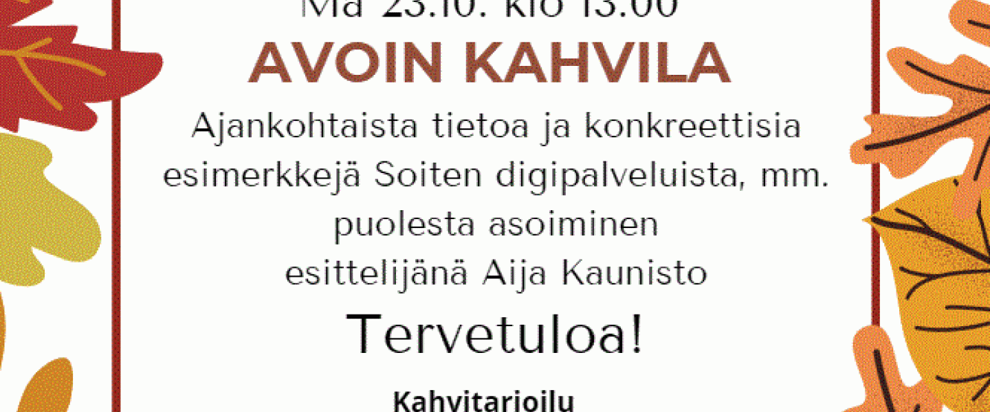 ilmoitus tapahtumasta 