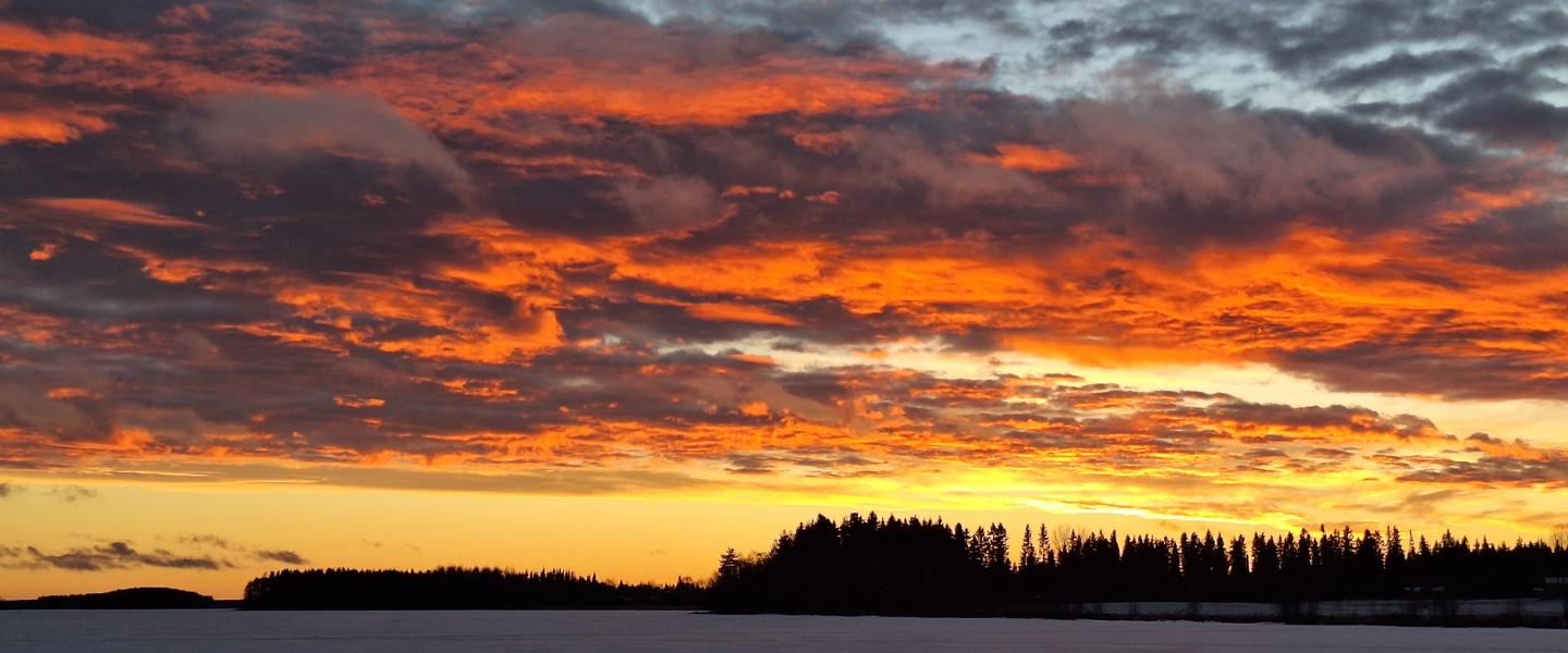 Iltaruskoinen maisema