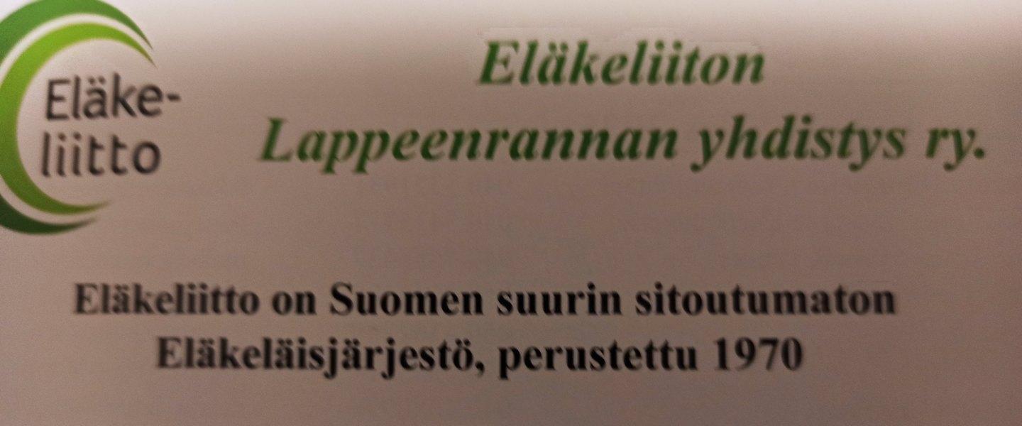 Kuva esitteestä El Lappeenrannan yhdistys