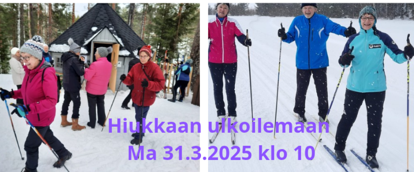 Hiukkaan ulkoilemaan ma 313.2025 klo 10-12