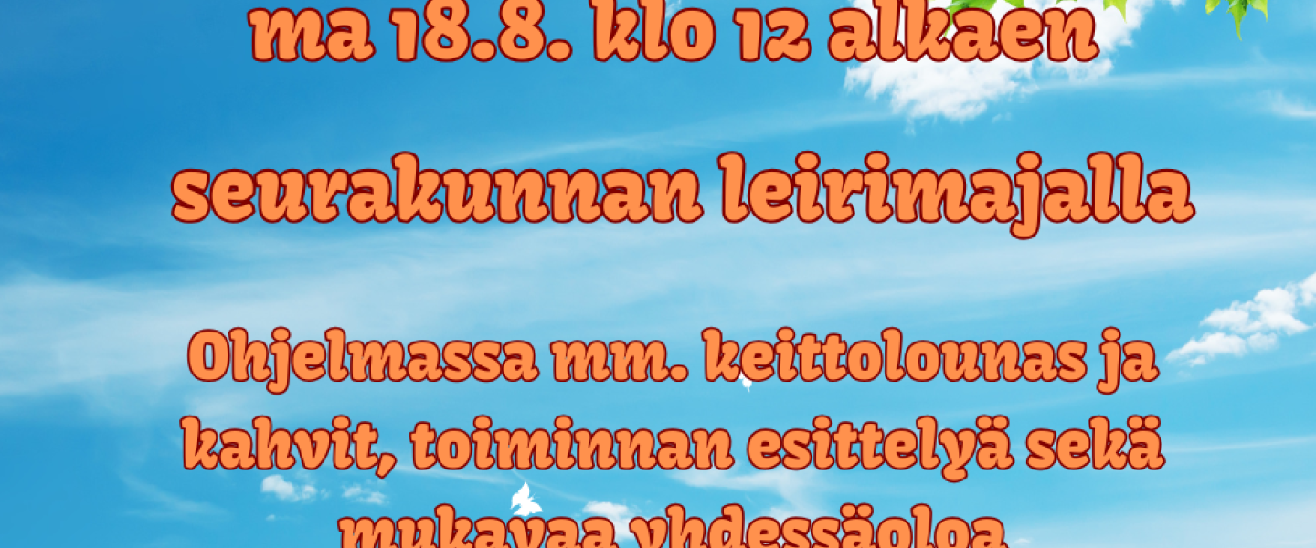 Virkistysiltapäivä kuvituskuva